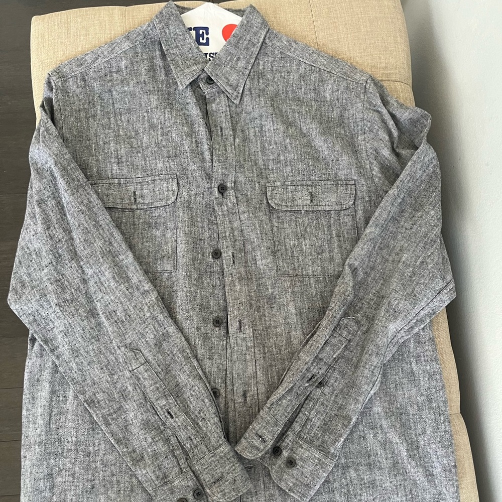 Men’s Perry Ellis Linen/Cotton Dress Shirt